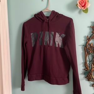 Burgundy PINK hoodie XS